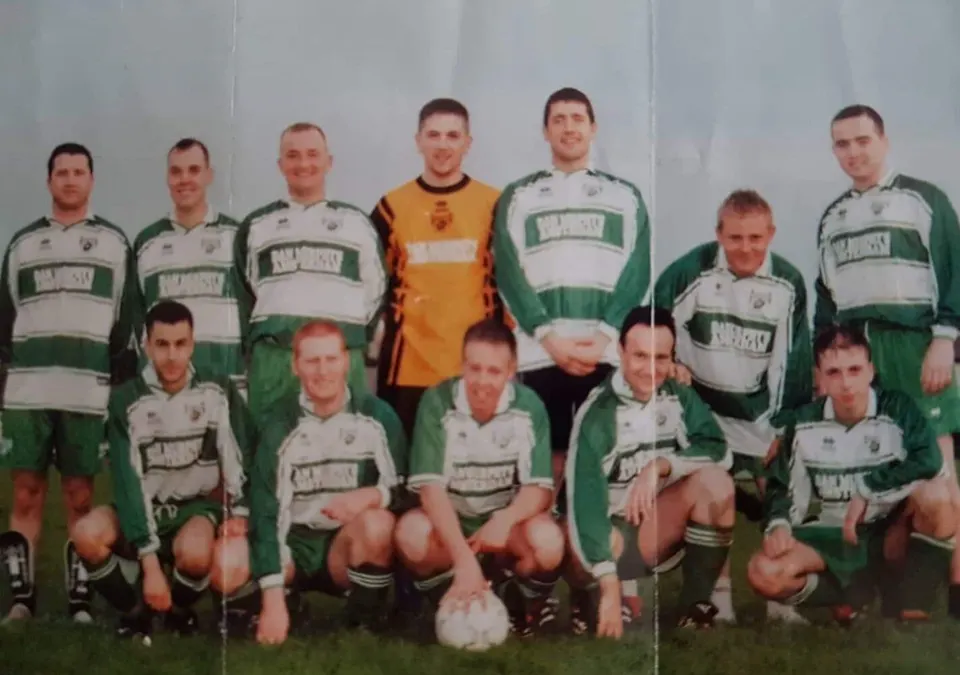 2001: An unusual green and white kit. (Away kit for one year)